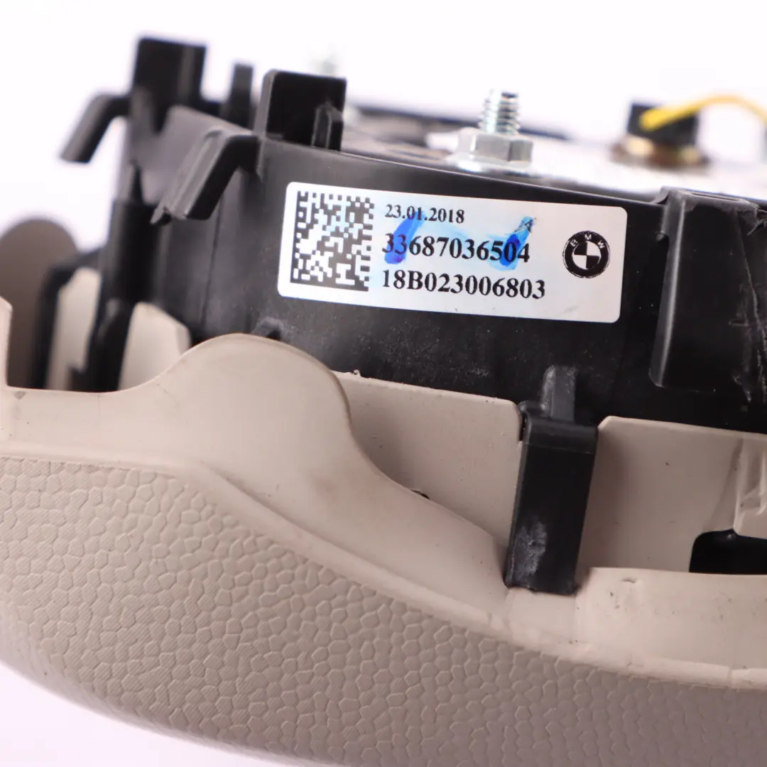 Driver Side Steering Wheel Air Module Gray Carumgrau to BMW I3 I01 with Part number 6870365 BMW I3 I01 Driver Side Steering Wheel Air Module Gray Carumgrau - SKU 6870365 - Part number 6870365