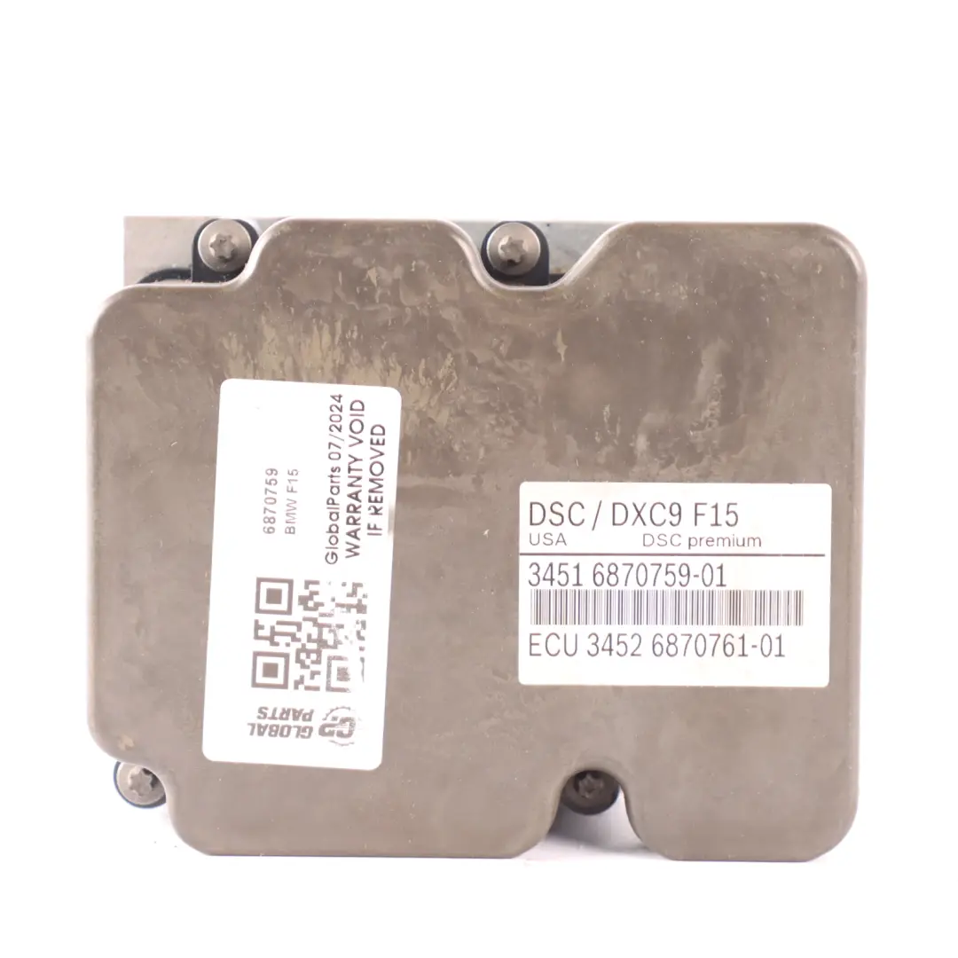 ABS Pump Hydraulic Unit Control Modulator to BMW F15 with Part number 6870759 BMW F15 ABS Pump Hydraulic Unit Control Modulator - SKU 6870759 - Part number 6870759