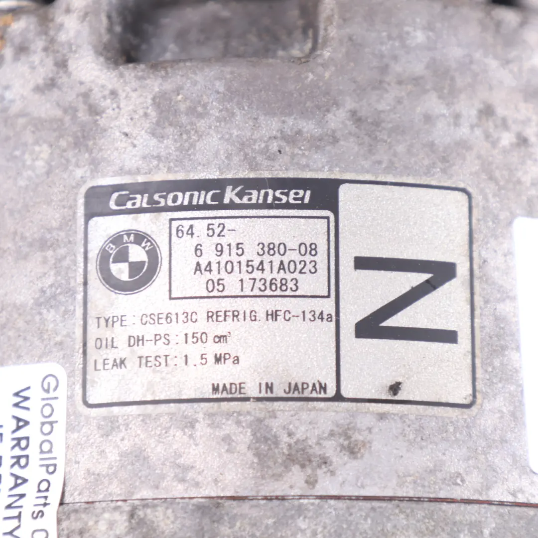  Clima Compressor BMW E81 E87 E90 E91 LCI A/C Air Conditioning Con Unit - SKU 6915380-3 - Part number 6915380