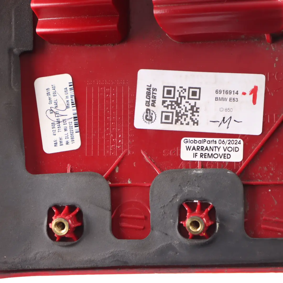 Heckleuchte Heckklappe Kofferraum Hinten Rechts 7164486 für BMW X5 er E53 mit Teilenummer 6916914 BMW X5 er E53 Heckleuchte Heckklappe Kofferraum Hinten Rechts 7164486 - SKU 6916914 - Teilenummer 6916914