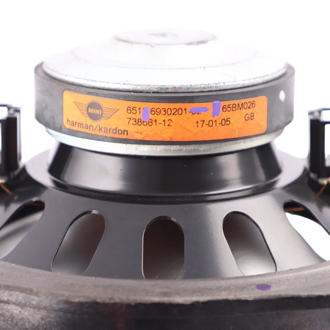 Lautsprecher Hinten Harman Kardon 6930201 für Mini Cooper One 1 R52 mit Teilenummer 9143125 Mini Cooper One 1 R52 Lautsprecher Hinten Harman Kardon 6930201 - SKU 6930201-1 - Teilenummer 9143125