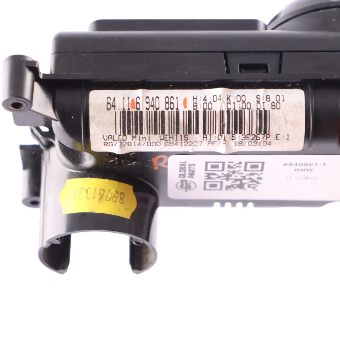 Heater Control Panel Air Conditioning 6935489 to Mini Cooper One R50 R53 Automatic with Part number 6940861 Mini Cooper One R50 R53 Automatic Heater Control Panel Air Conditioning 6935489 - SKU 6940861-1 - Part number 6940861