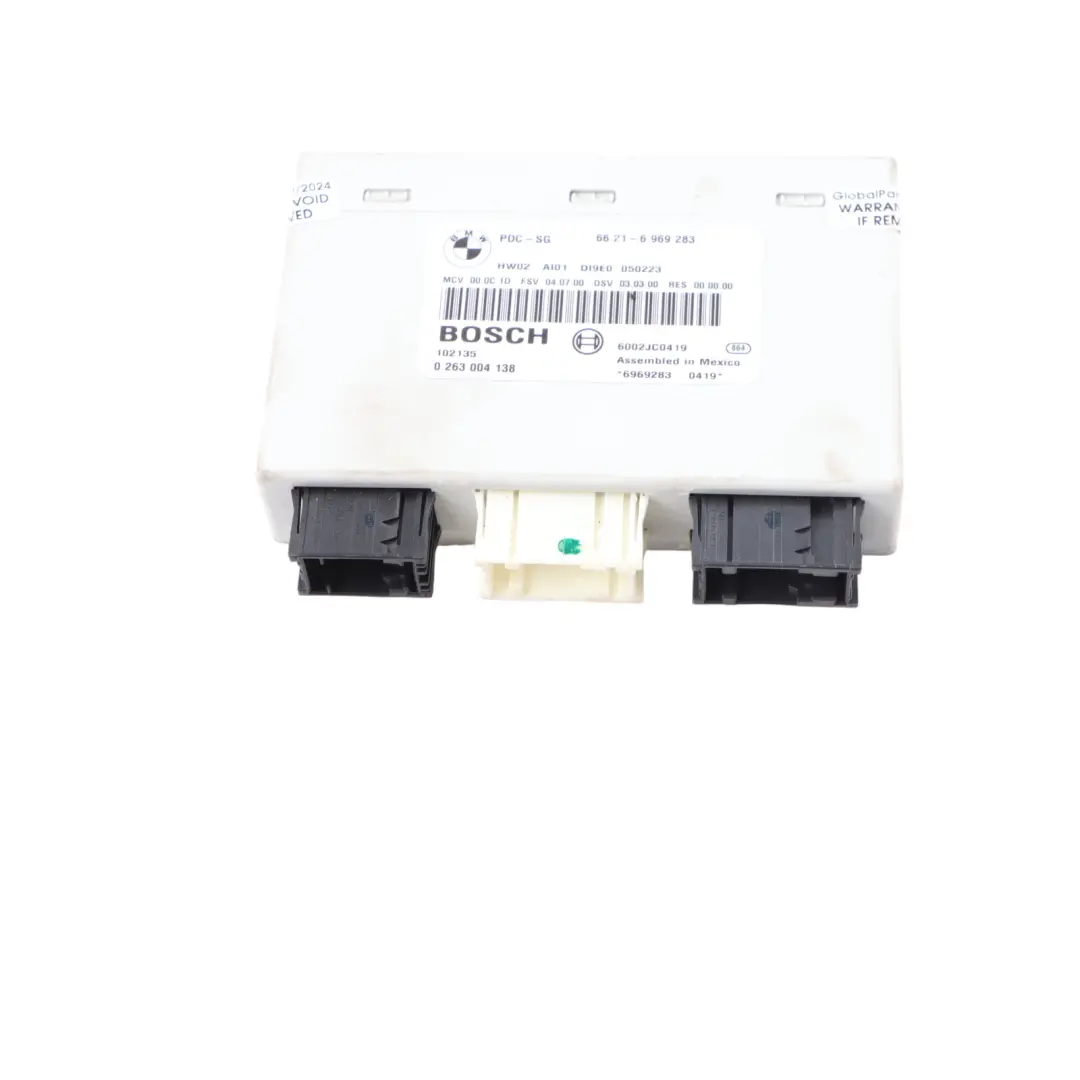 Parking Control Module Unit PDC to BMW E81 E82 E87 E90 E91 E92 with Part number 6969283 BMW E81 E82 E87 E90 E91 E92 Parking Control Module Unit PDC - SKU 6969283 - Part number 6969283