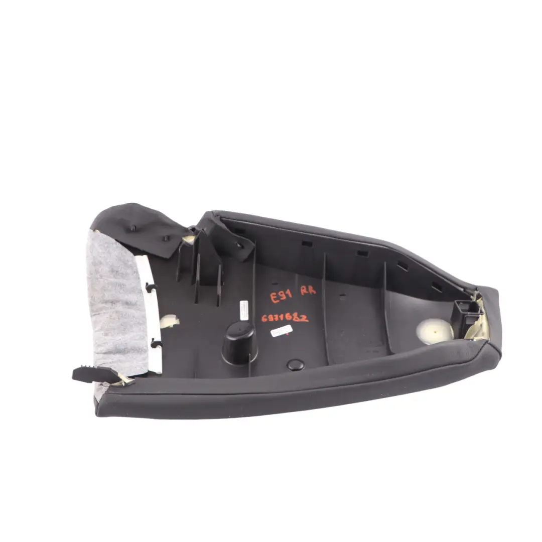 Right O/S Side Finisher Black Leather Dakota 7118806 BMW 3 E91 Touring Rear Seat - SKU 6971682 - Part number 6971682