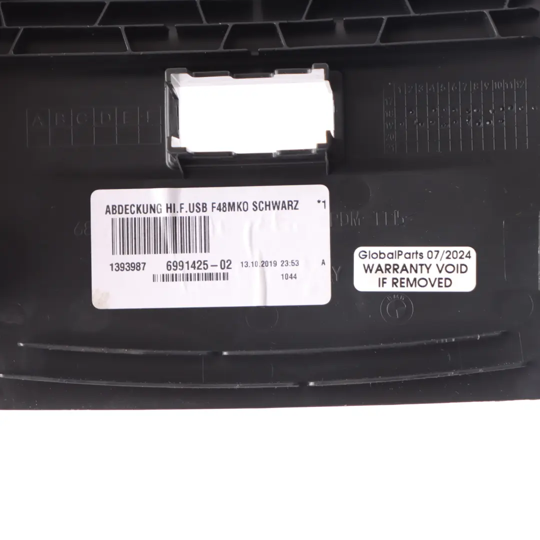 Centre Console Cover Air Vent Trim Rear Panel Black to BMW X2 F39 X1 F48 with Part number 6991425 BMW X2 F39 X1 F48 Centre Console Cover Air Vent Trim Rear Panel Black - SKU 6991425 - Part number 6991425