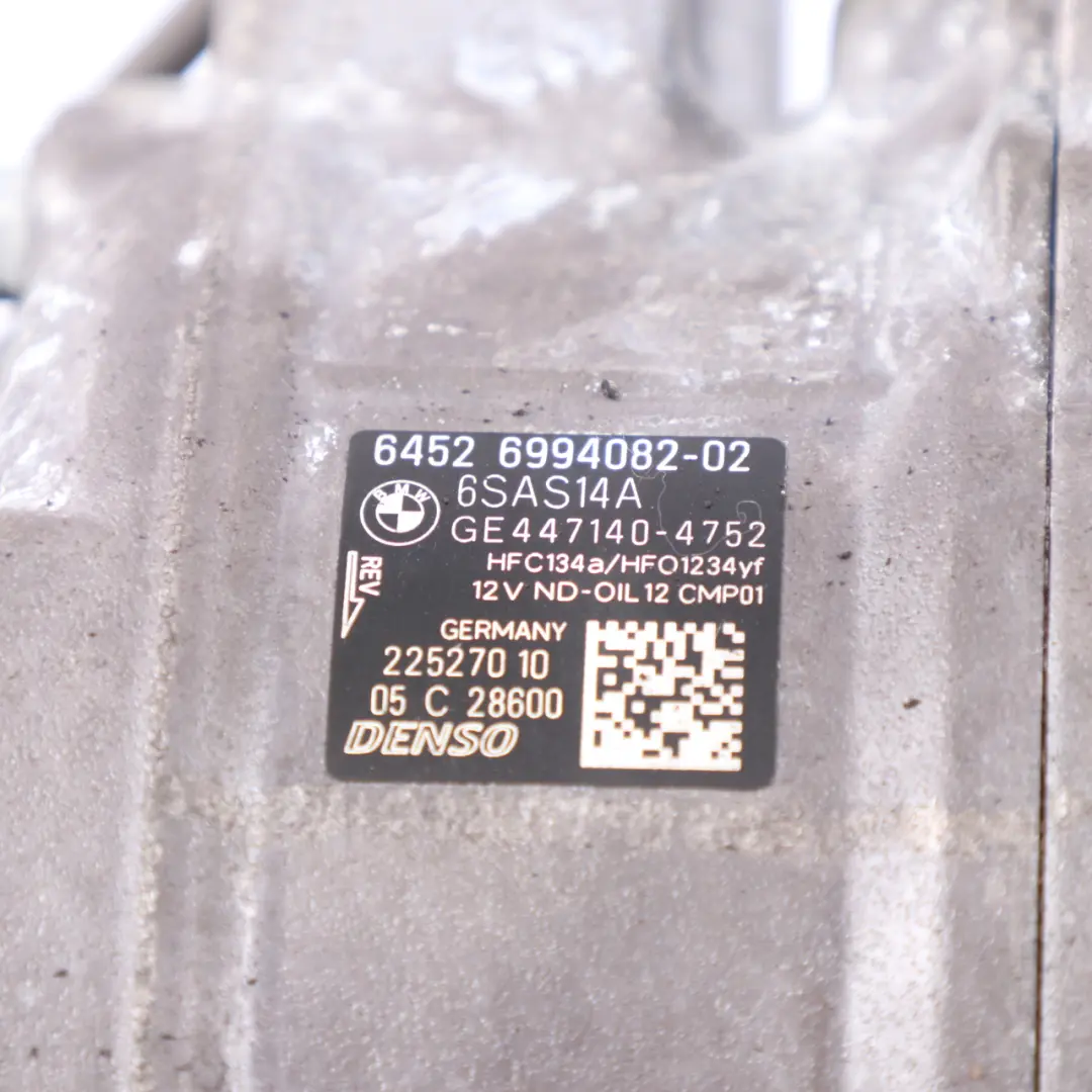 Klimakompressoreinheit A/C für Kompressor BMW X3 G01 G20 G21 mit Teilenummer 6994082 Kompressor BMW X3 G01 G20 G21 Klimakompressoreinheit A/C - SKU 6994082 - Teilenummer 6994082