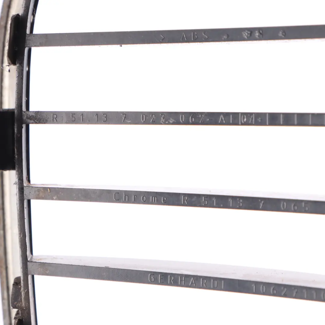 Pare-chocs avant Grille de calandre Couvercle droit chromé pour BMW E60 E61 à propos du numéro de pièce 7027062 BMW E60 E61 Pare-chocs avant Grille de calandre Couvercle droit chromé - SKU 7027062-2 - Numéro de pièce 7027062