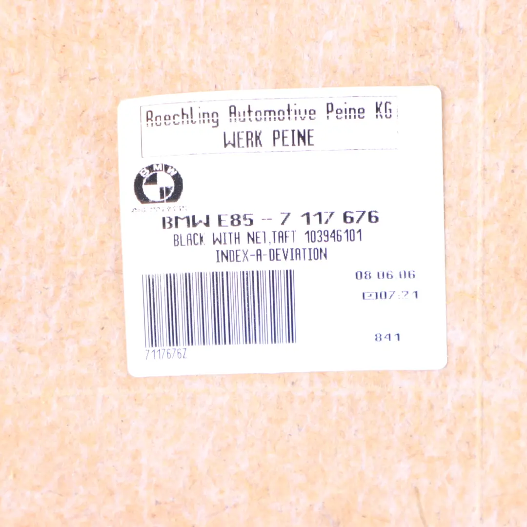 Panneau de Siège Avant BMW Z4 E85 E86 Panneau Arrière Couvre Siège Noir pour à propos du numéro de pièce 7053916 Panneau de Siège Avant BMW Z4 E85 E86 Panneau Arrière Couvre Siège Noir - SKU 7053916-1 - Numéro de pièce 7053916