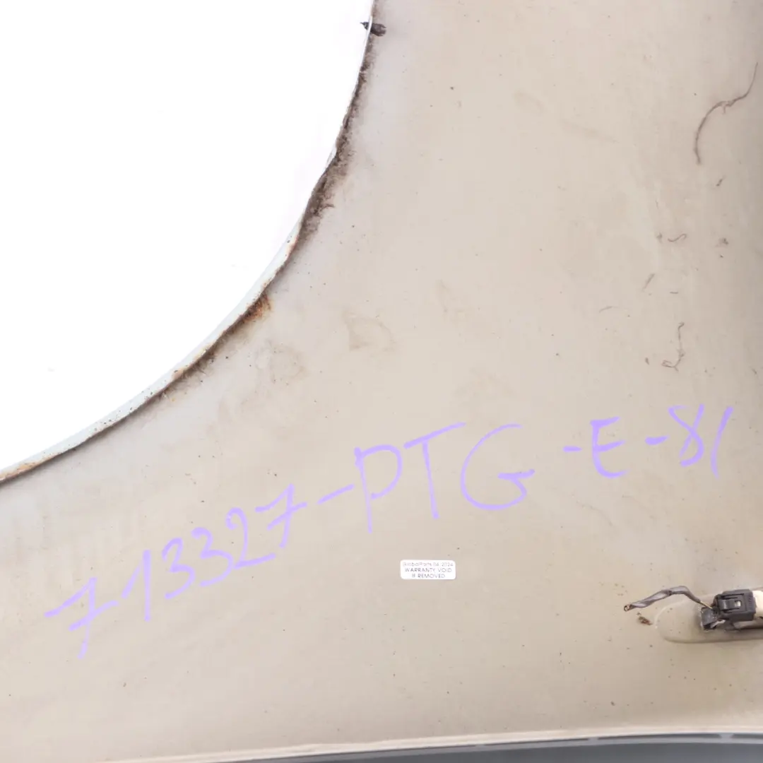 Side Panel Wing Fender Front Left N/S Patagonia Green Metallic - A71 to BMW E81 E87 with Part number 7133227 BMW E81 E87 Side Panel Wing Fender Front Left N/S Patagonia Green Metallic - A71 - SKU 7133227-PTG - Part number 7133227