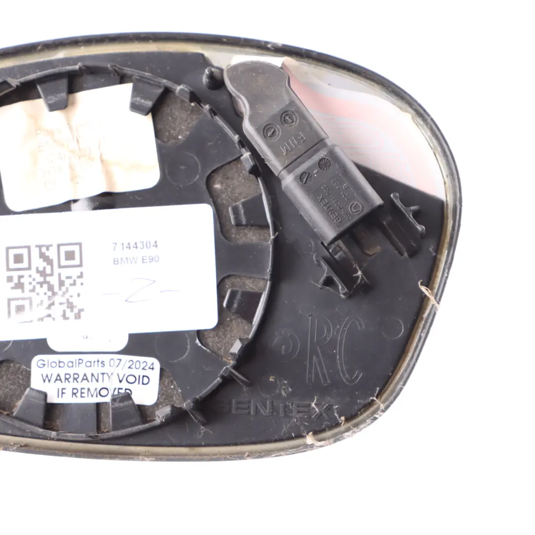 Electrochromic Auto Dip Right O/S Mirror Glass Wide Angle to BMW E90 E91 with Part number 7144304 BMW E90 E91 Electrochromic Auto Dip Right O/S Mirror Glass Wide Angle - SKU 7144304 - Part number 7144304