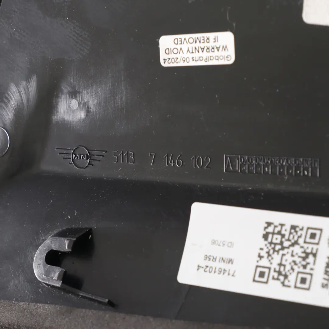 Mini Cooper One R56 LCI Außen Säule C Säule Abdeckung rechts - SKU 7146102-4 - Teilenummer 7146102