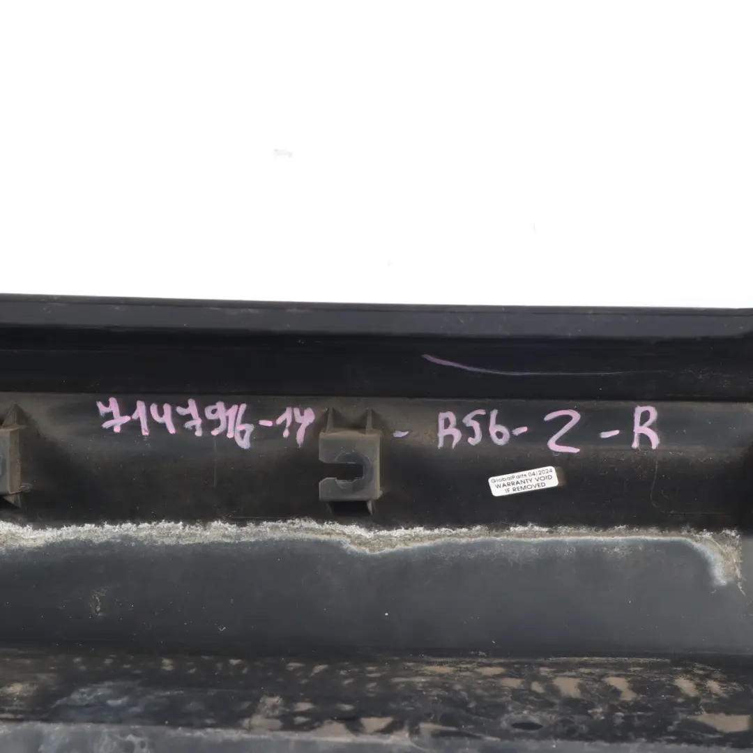 Side Skirt Right O/S Door Sill Trim Cover Panel to Mini R56 with Part number 7147916 Mini R56 Side Skirt Right O/S Door Sill Trim Cover Panel - SKU 7147916-14 - Part number 7147916