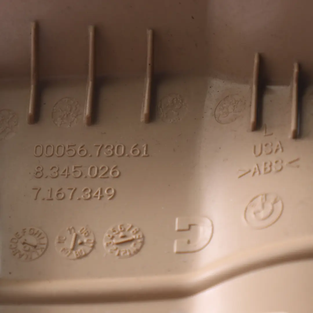 Front Seat Left N/S Cover Panel Beige to BMW X5 E70 X6 E71 with Part number 7167349 BMW X5 E70 X6 E71 Front Seat Left N/S Cover Panel Beige - SKU 7167349-1 - Part number 7167349