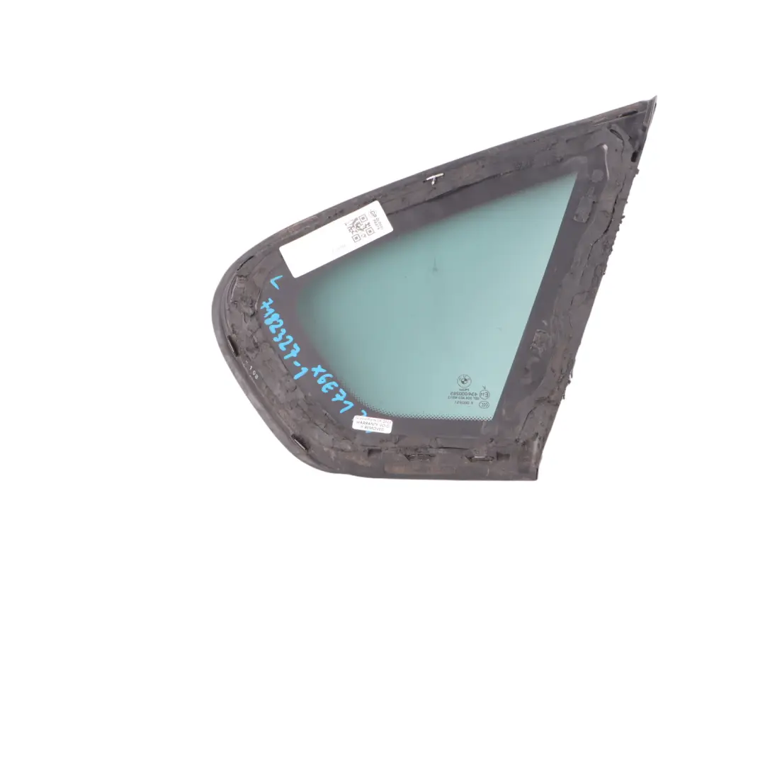 Luna Lateral Trasera Izquierda Cristal Tintado AS3 para BMW X6 E71 con número de pieza 7182327 BMW X6 E71 Luna Lateral Trasera Izquierda Cristal Tintado AS3 - SKU 7182327-1 - Número de pieza 7182327