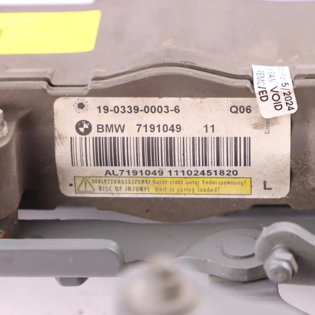  Hood Hinge BMW F10 Left N/S Active Protectio Actuator Space Grey Metallic - A52 - SKU 7191049-SCG - Part number 7191049