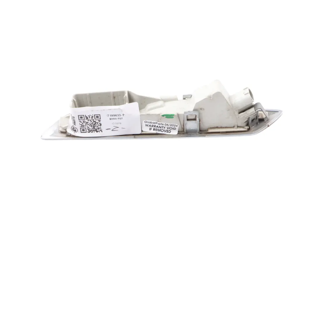 Turn Signal BMW F07 GT Fender Left N/S Additional Indicator White Chrome to with Part number 7199633 Turn Signal BMW F07 GT Fender Left N/S Additional Indicator White Chrome - SKU 7199633-1 - Part number 7199633