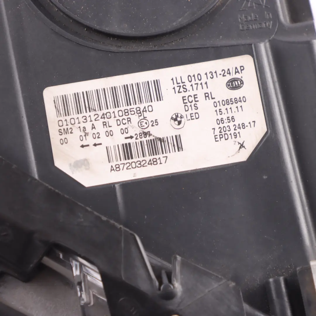 Headlight Headlamp BMW F10 F11 Bi-Xenon LED Lamp Right O/S to with Part number 7203248 Headlight Headlamp BMW F10 F11 Bi-Xenon LED Lamp Right O/S - SKU 7203248 - Part number 7203248