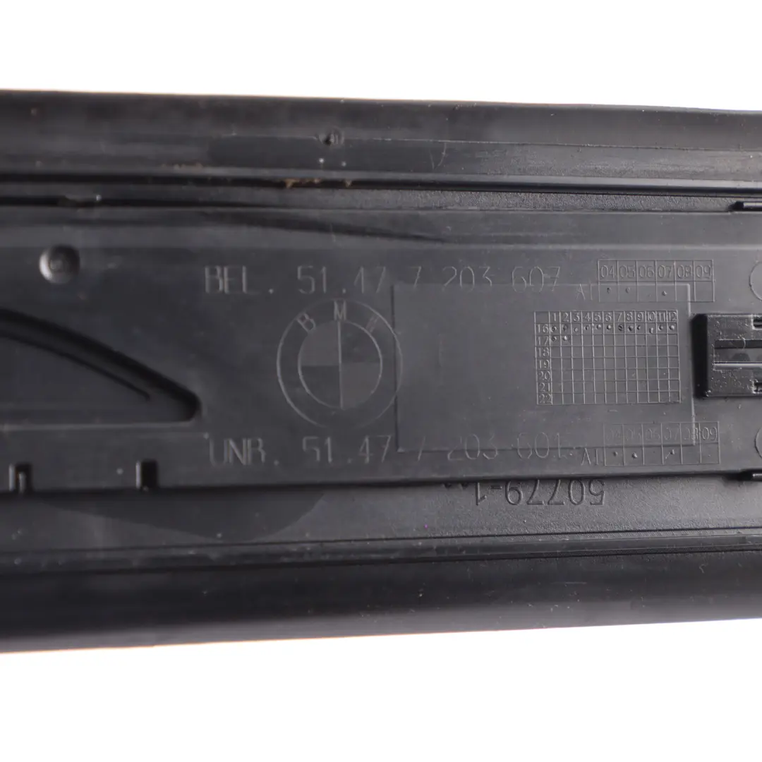 BMW F10 F11 Side Skirt Door Sill Strip Front Left N/S Trim Panel Cover - SKU 7203607 - Part number 7203607