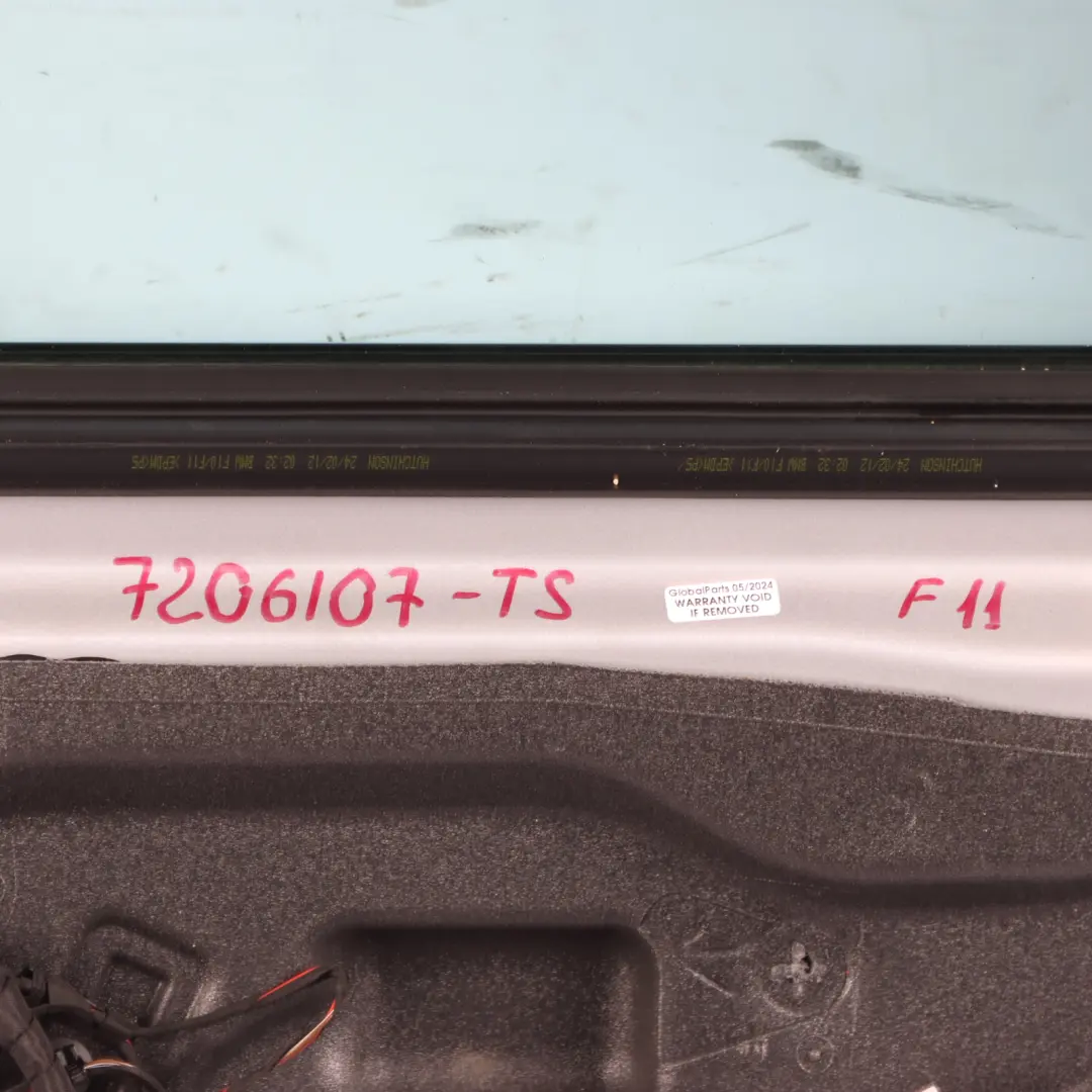 Door Front Left N/S F11 Titansilber Titan Silver Metallic - 354 to BMW F10 with Part number 7206107 BMW F10 Door Front Left N/S F11 Titansilber Titan Silver Metallic - 354 - SKU 7206107-TS - Part number 7206107