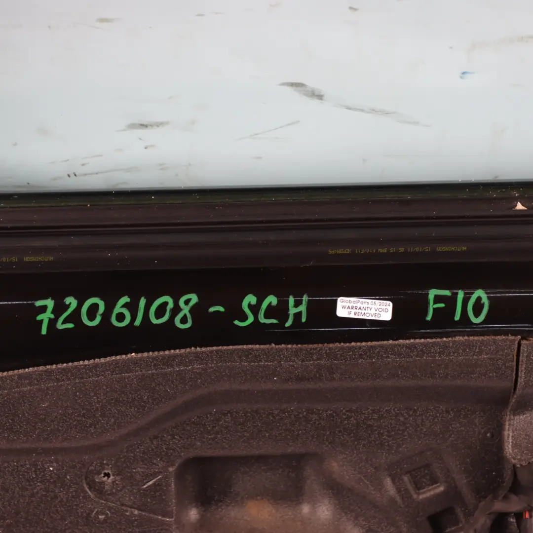 BMW F10 F11 Door Front Right O/S Schwarz 2 Black - 668 - SKU 7206108-SCH - Part number 7206108