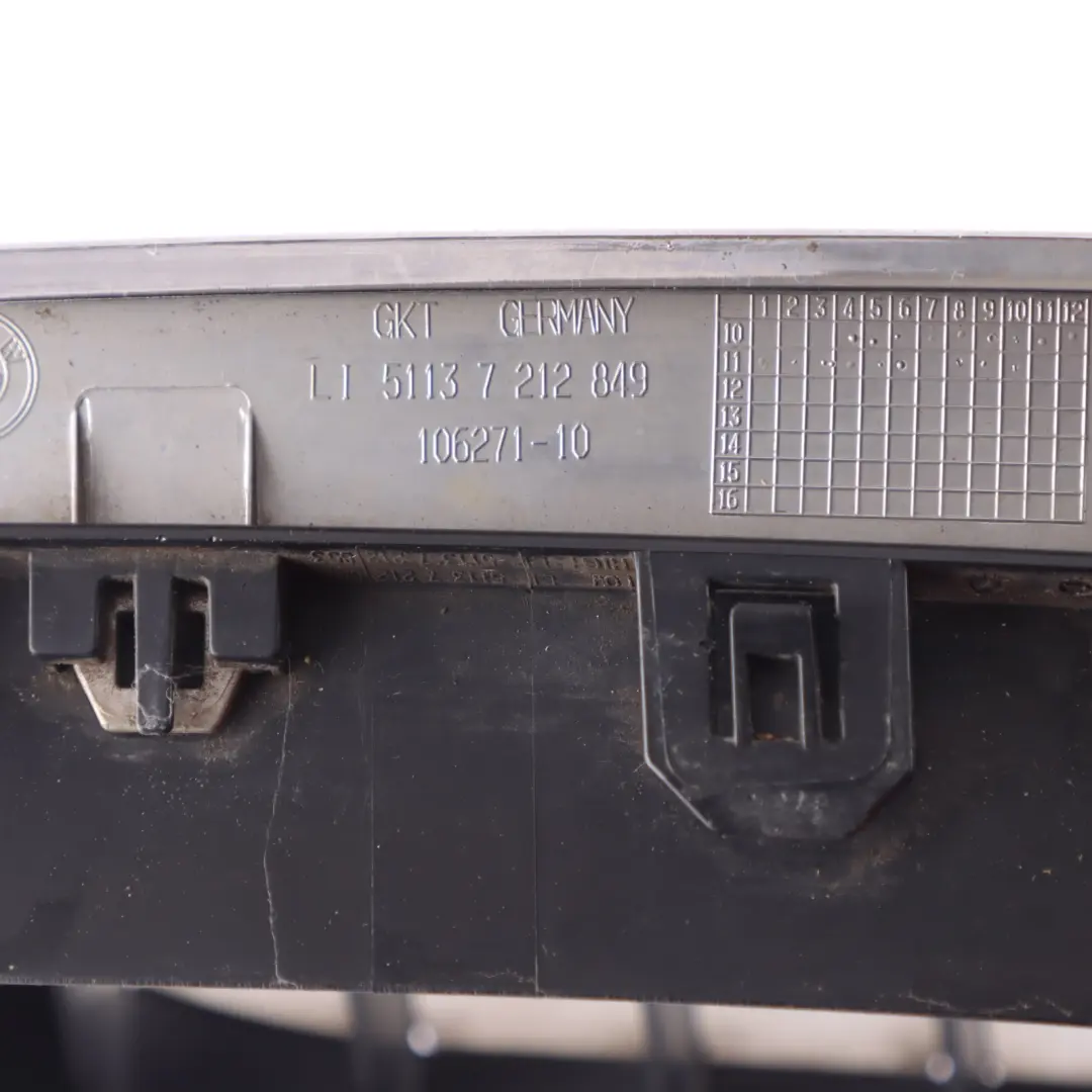 Grille BMW F13 Front Kidney Grille Grid Left N/S Silver Chrome to with Part number 7212849 Grille BMW F13 Front Kidney Grille Grid Left N/S Silver Chrome - SKU 7212849 - Part number 7212849