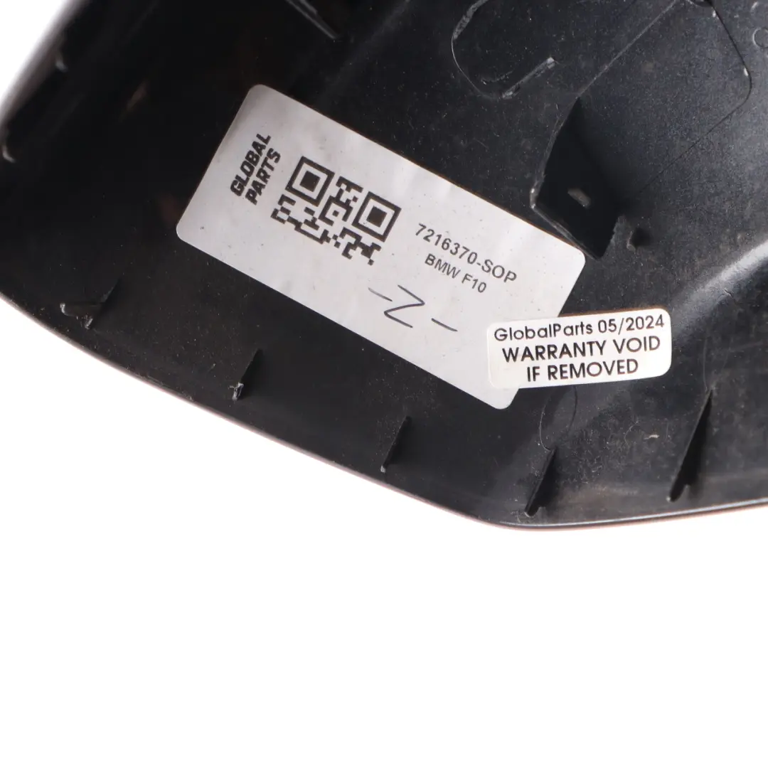 Wing Mirror Cover BMW F10 F11 Cap Casing Right O/S Black Sapphire Metallic 475 to with Part number 7216370 Wing Mirror Cover BMW F10 F11 Cap Casing Right O/S Black Sapphire Metallic 475 - SKU 7216370-SOP - Part number 7216370