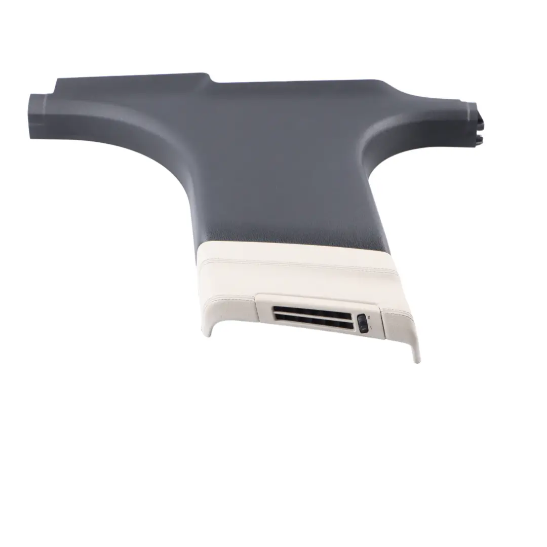 BMW F07 GT Cover Trim Panel Pillar B Lower Left N/S Elfenbeinweiss Leather - SKU 7221703 - Part number 7221703