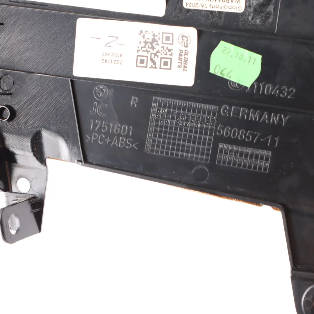 B-Pillar Panel BMW F07 GT Column Trim Cover Middle Right O/S Ivory White to with Part number 7221742 B-Pillar Panel BMW F07 GT Column Trim Cover Middle Right O/S Ivory White - SKU 7221742 - Part number 7221742