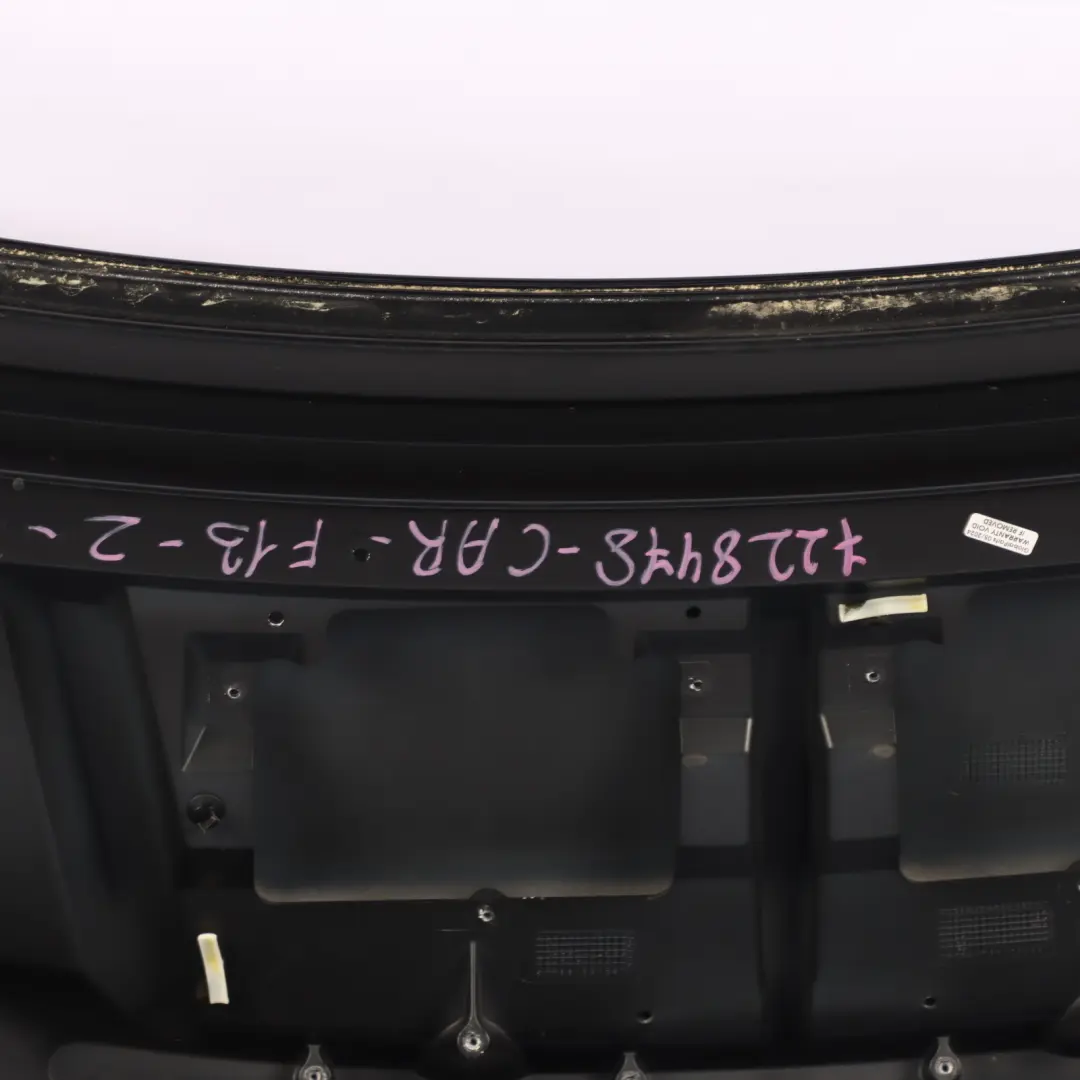 Trunk Boot Lid Tailgate Rear Panel Carbonschwarz Black Metallic - 416 to BMW F13 with Part number 7228478 BMW F13 Trunk Boot Lid Tailgate Rear Panel Carbonschwarz Black Metallic - 416 - SKU 7228478-CAR - Part number 7228478