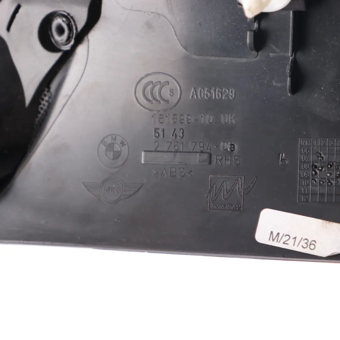  Pilar A Cubierta Mini R55 R56 Derecho Trim Carbono Negro Harman Kardon 2751794 - SKU 7236260-1 - Número de pieza 7236260