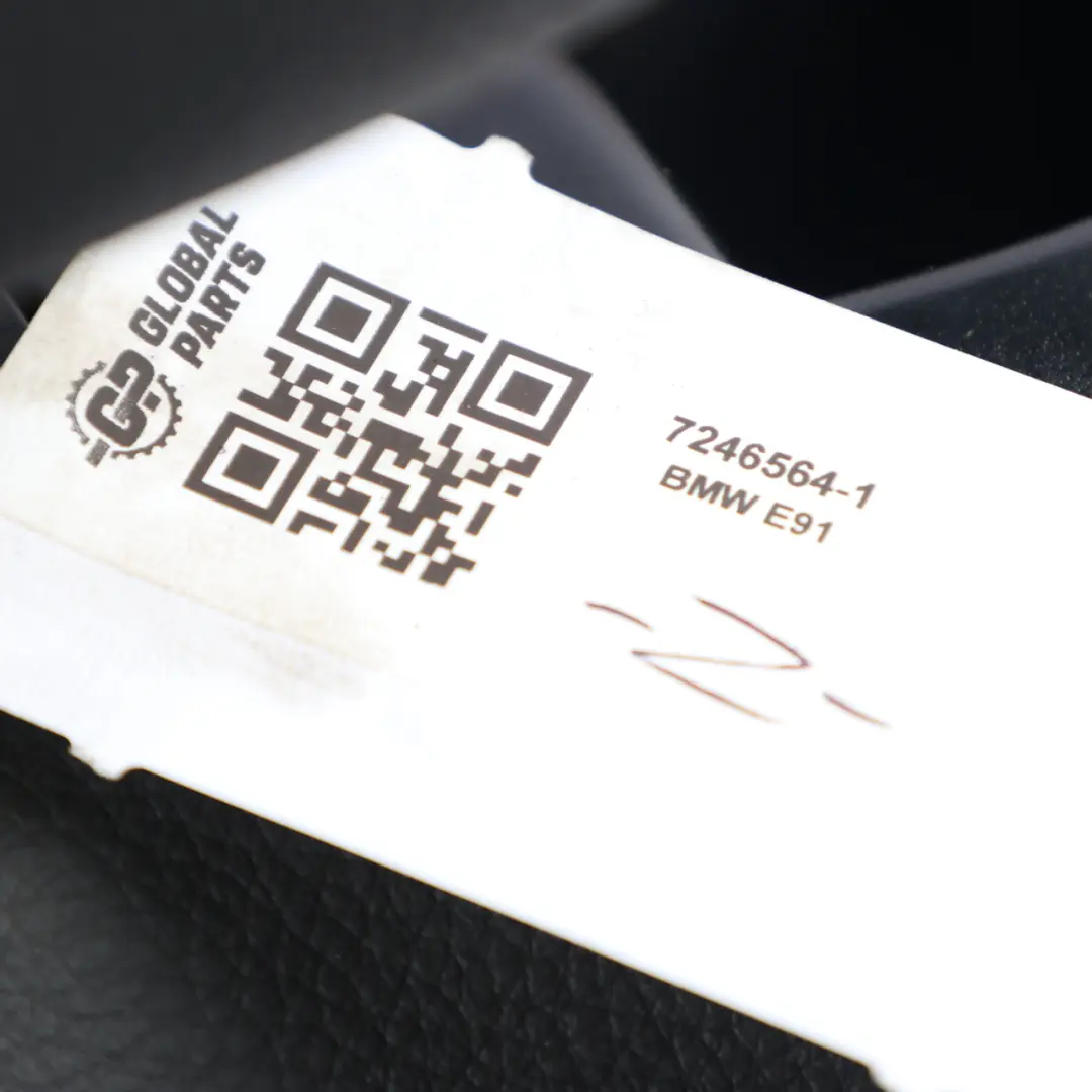BMW E91 LCI Touring Respaldo Asiento Trasero Izquierdo Cuero Dakota Negro - SKU 7246564-1 - Número de pieza 7246564