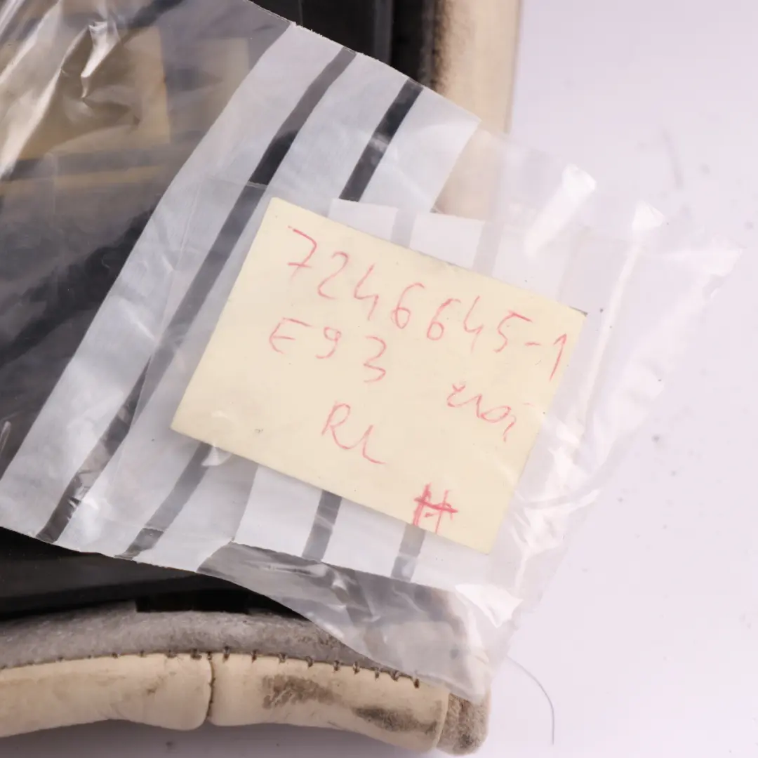 Leather Rear Left Seat N/S Cover Couch Cream Beige to BMW E93 Cabrio Convertible with Part number 7246645 BMW E93 Cabrio Convertible Leather Rear Left Seat N/S Cover Couch Cream Beige - SKU 7246645-1 - Part number 7246645