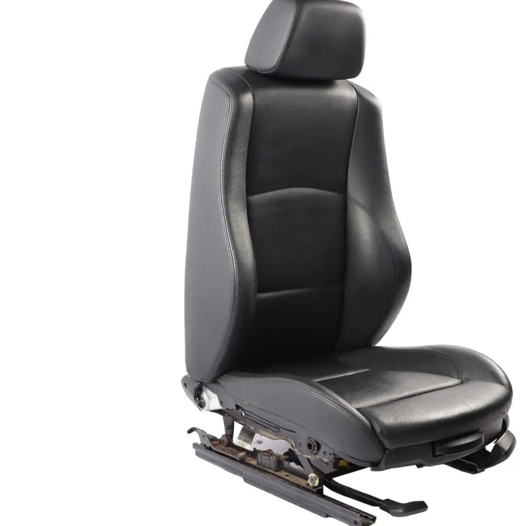 BMW E87 LCI M Sport Sedile Anteriore Sinistro Pelle Nera Boston Nero Riscaldato - SKU 7251067-2 - Numero di parte 7251067