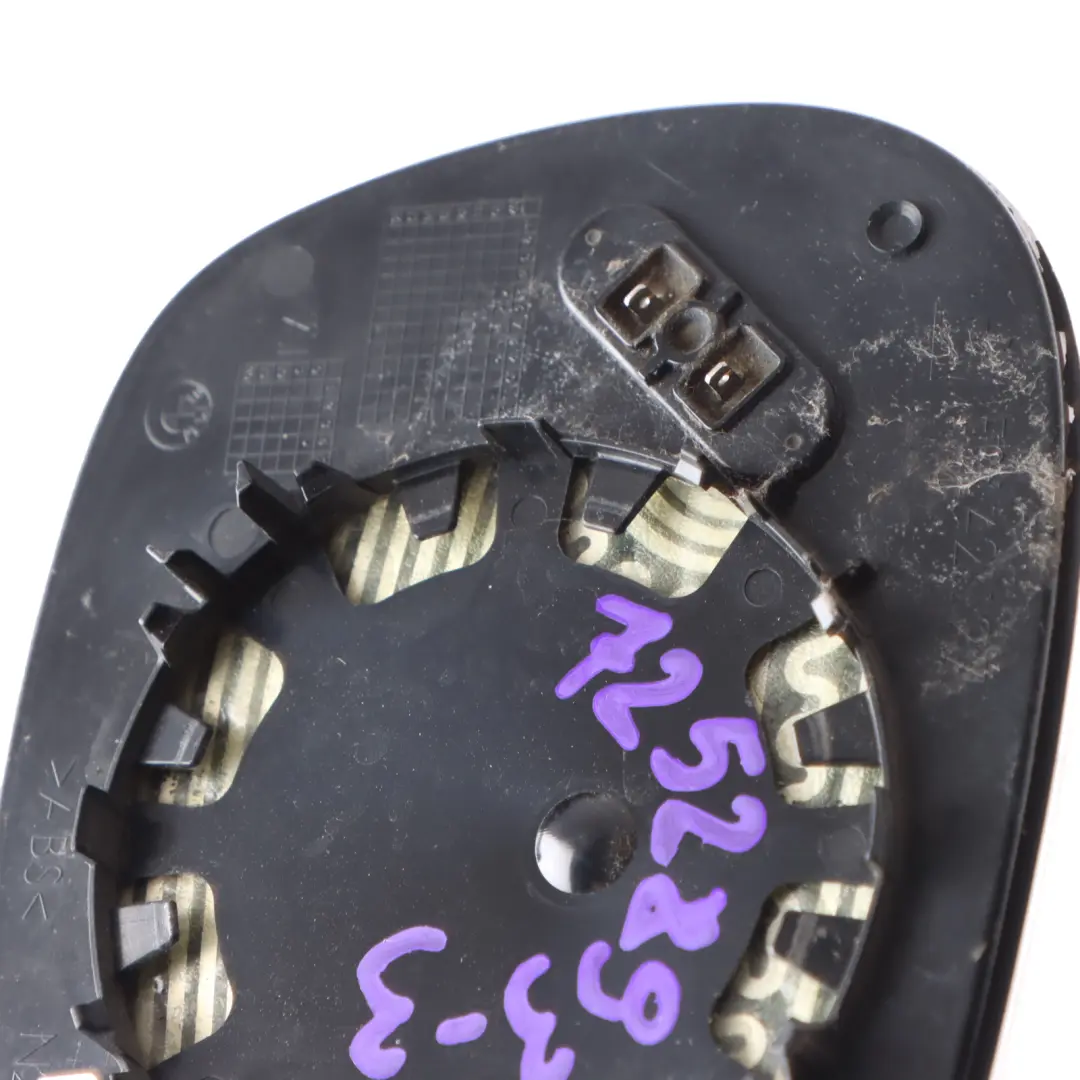 Left N/S Wing Mirror Glass Wide Angle to BMW E81 E87 E90 E91 E92 LCI 2 with Part number 7252893 BMW E81 E87 E90 E91 E92 LCI 2 Left N/S Wing Mirror Glass Wide Angle - SKU 7252893-3 - Part number 7252893