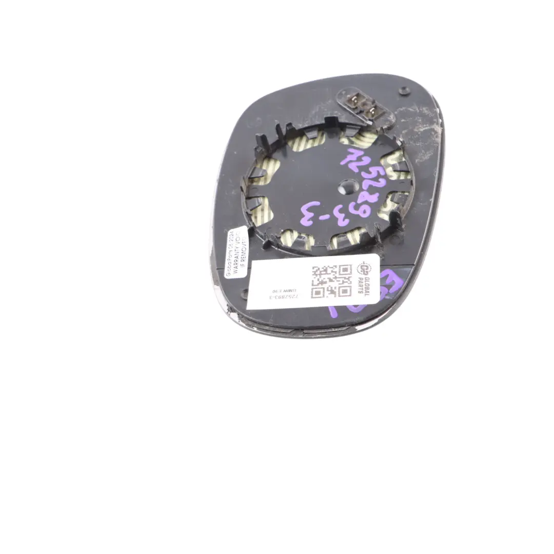 Left N/S Wing Mirror Glass Wide Angle to BMW E81 E87 E90 E91 E92 LCI 2 with Part number 7252893 BMW E81 E87 E90 E91 E92 LCI 2 Left N/S Wing Mirror Glass Wide Angle - SKU 7252893-3 - Part number 7252893