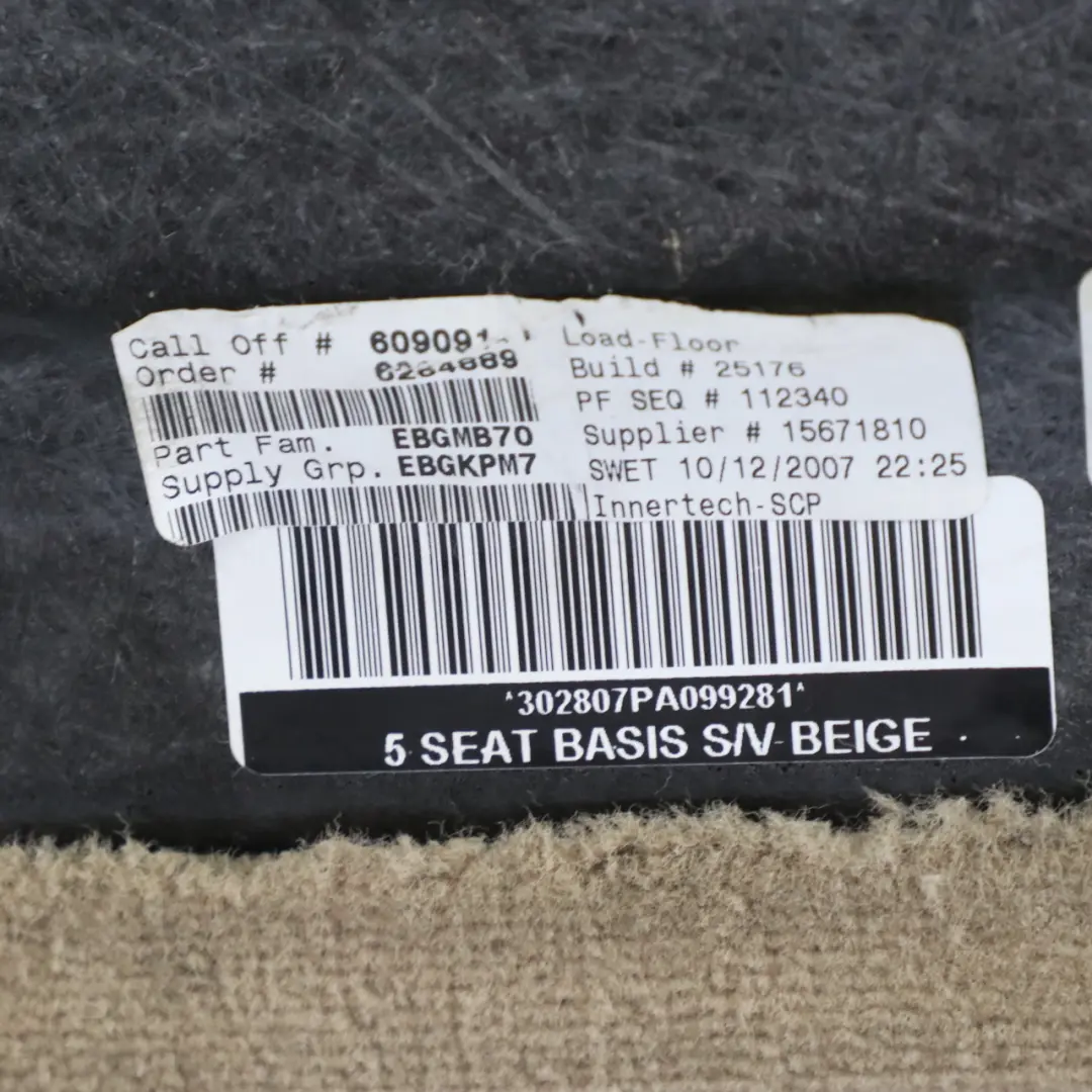 BMW X5 E70 1 Stivale Tronco Pavimento Tappeto Bagagliaio Beige - SKU 7253870-1 - Numero di parte 7253870