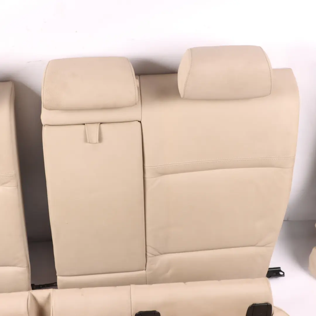 Set BMW E90 LCI Couch Bench Sofa Backrest Leather Dakota Oyster to Rear Seat with Part number 7257088 Rear Seat Set BMW E90 LCI Couch Bench Sofa Backrest Leather Dakota Oyster - SKU 7257088-1 - Part number 7257088