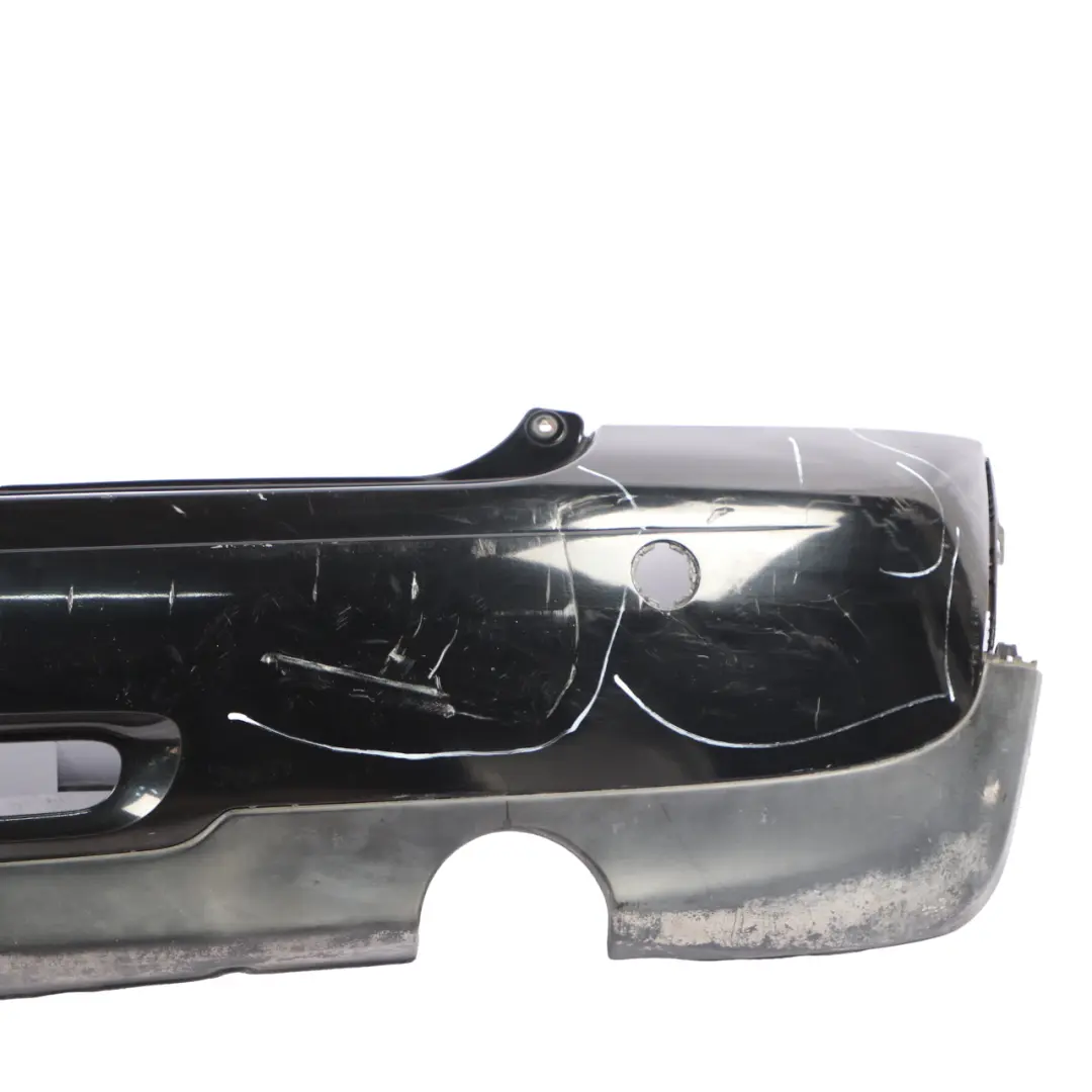 Bumper Trim Panel Midnight Black Metallic - A94 to Mini R56 R57 LCI R58 Rear with Part number 7264355 Mini R56 R57 LCI R58 Rear Bumper Trim Panel Midnight Black Metallic - A94 - SKU 7264355-MNB1 - Part number 7264355