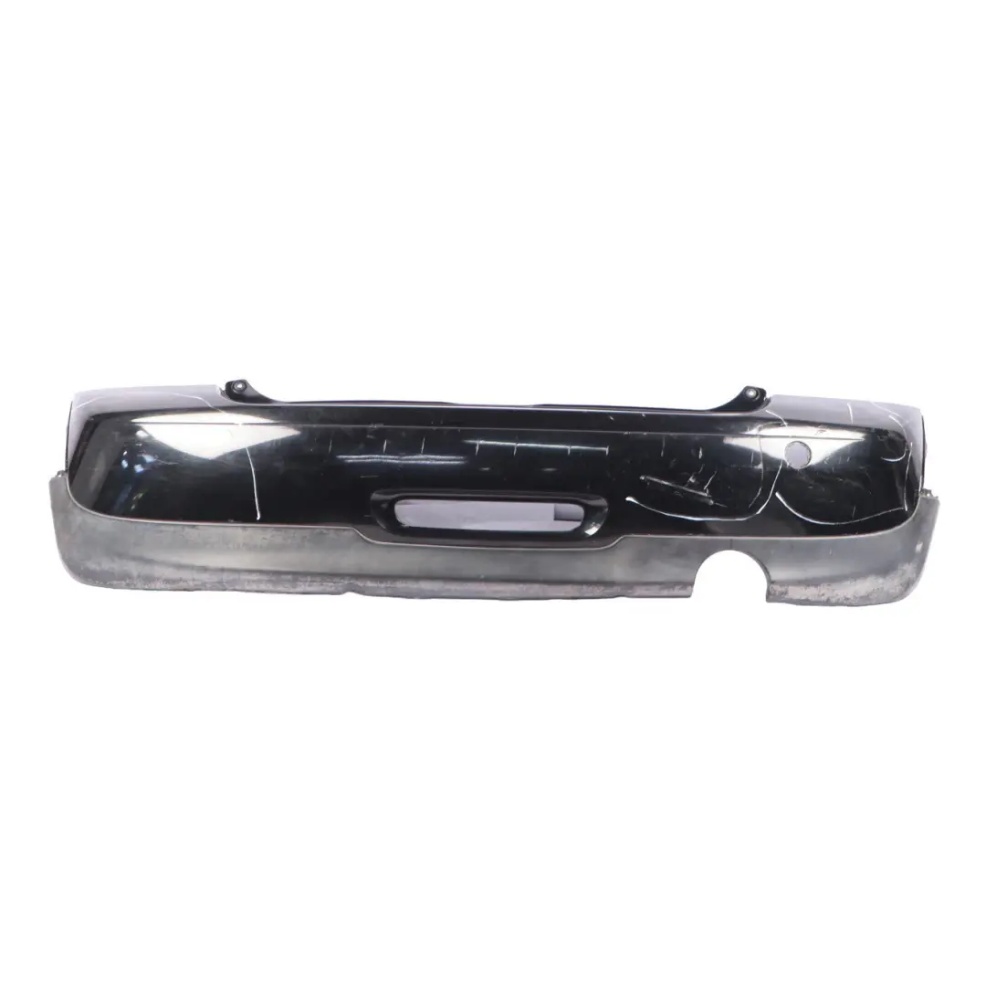 Bumper Trim Panel Midnight Black Metallic - A94 to Mini R56 R57 LCI R58 Rear with Part number 7264355 Mini R56 R57 LCI R58 Rear Bumper Trim Panel Midnight Black Metallic - A94 - SKU 7264355-MNB1 - Part number 7264355