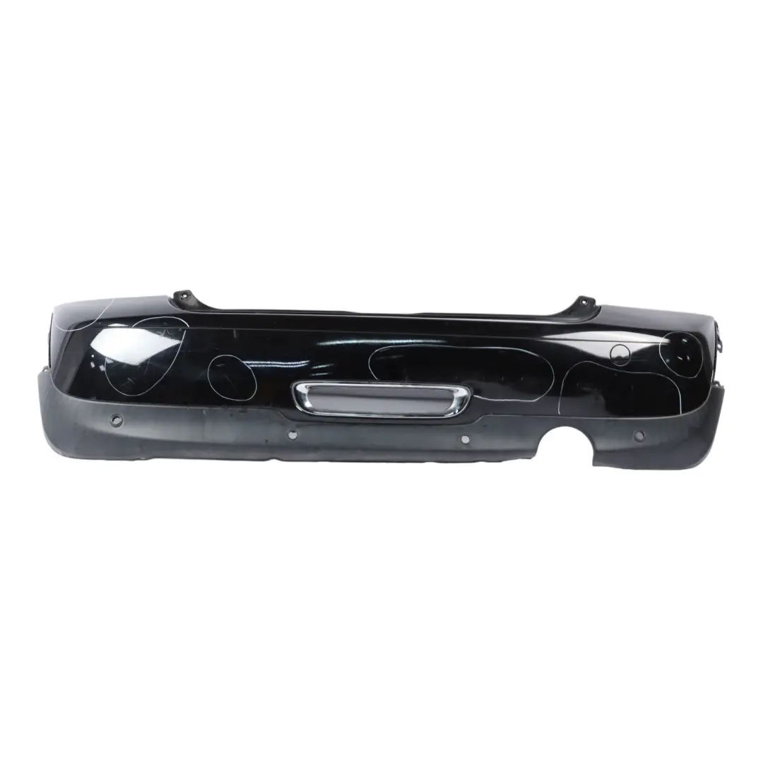Mini R56 LCI Rear Bumper Trim Panel PDC R57 LCI R58 Midnight Black Metallic A94 - SKU 7264356-MNB2 - Part number 7264356