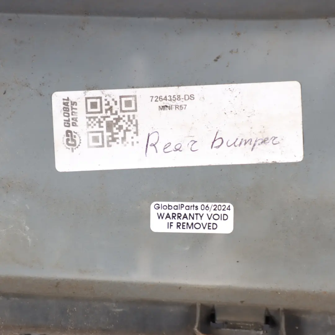 Bumper Trim Cooper S Luggage Pack Dark Silver Metallic - 871 to Mini R57 Rear with Part number 7224430 Mini R57 Rear Bumper Trim Cooper S Luggage Pack Dark Silver Metallic - 871 - SKU 7224430-DS - Part number 7224430