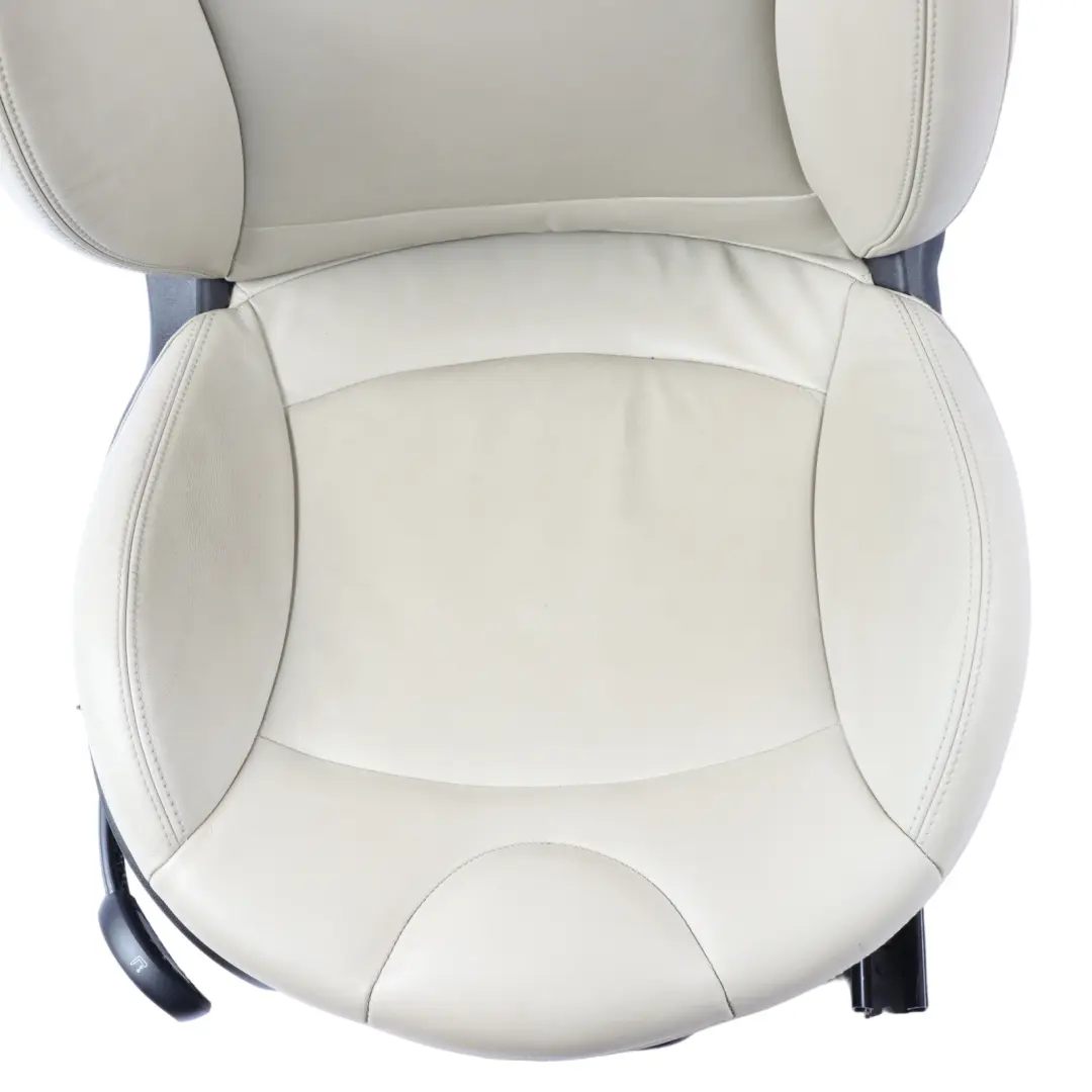 Heated Front Right O/S Sport Seat Leather Polar Beige to Mini Cooper R55 R56 LCI with Part number 7270206 Mini Cooper R55 R56 LCI Heated Front Right O/S Sport Seat Leather Polar Beige - SKU 7270206-1 - Part number 7270206