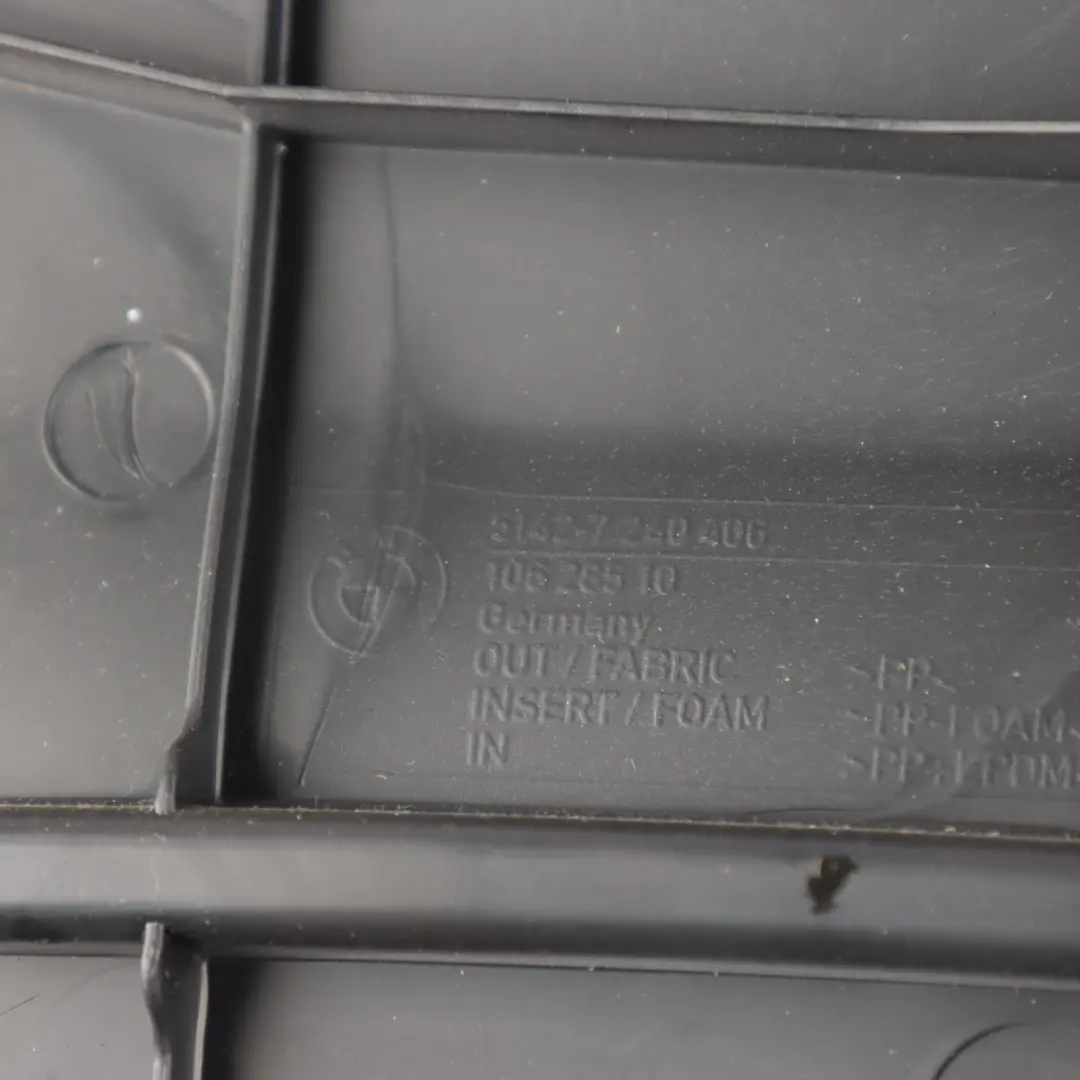 Tarjeta Puerta Trasera Derecha Forro Panel Cuero Schwarz para BMW F20 LCI con número de pieza 7284028 BMW F20 LCI Tarjeta Puerta Trasera Derecha Forro Panel Cuero Schwarz - SKU 7284028 - Número de pieza 7284028