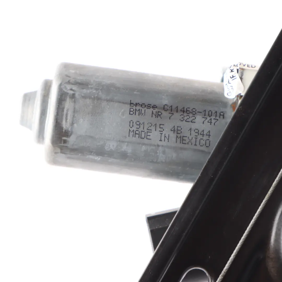 Window Lifter Regulator Motor Rear Left N/S Mechanism to BMW X6 F16 F86 with Part number 7286487 BMW X6 F16 F86 Window Lifter Regulator Motor Rear Left N/S Mechanism - SKU 7286487 - Part number 7286487