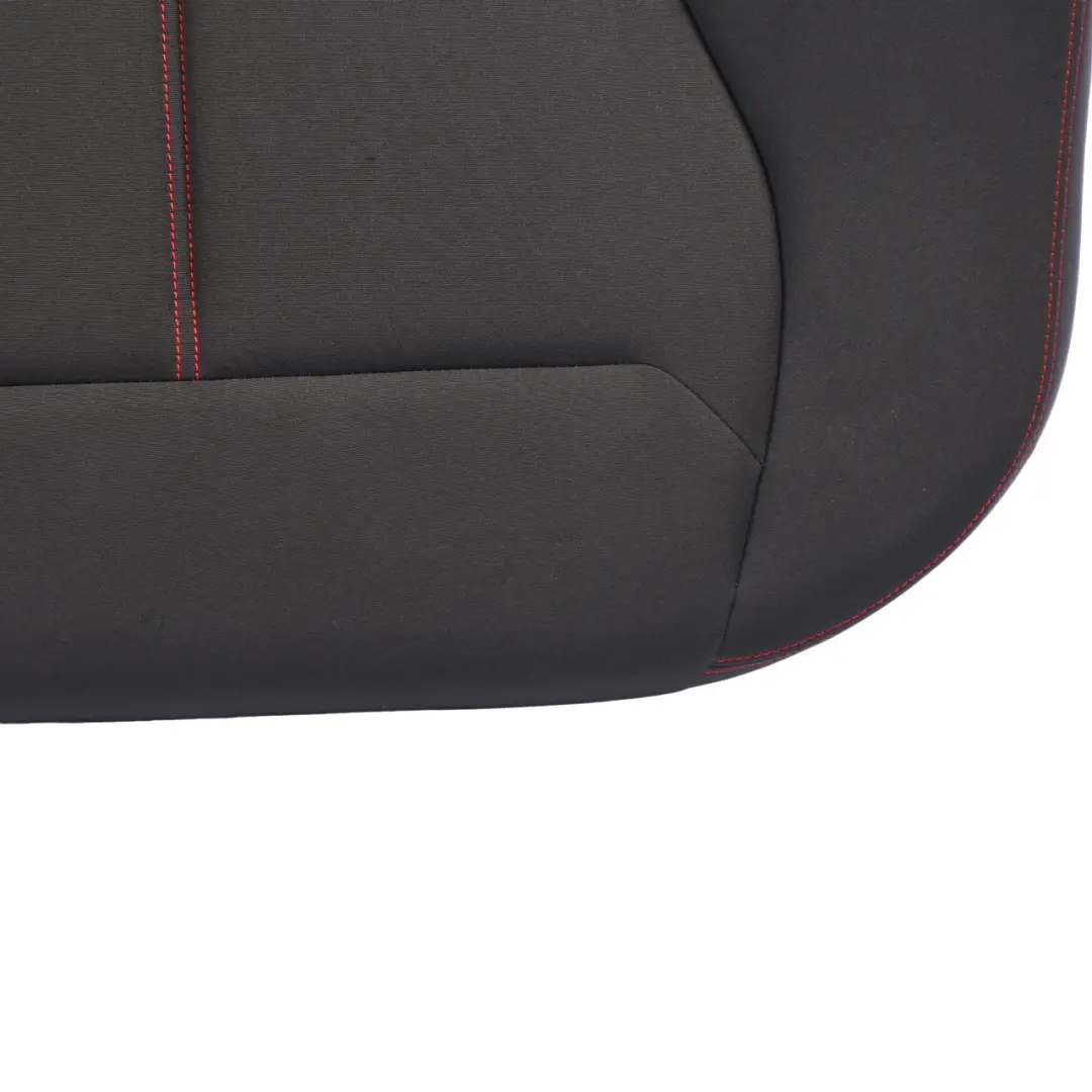 Asiento trasero de tela de tela de antracita acentos costura roja para BMW F20 con número de pieza 7292587 BMW F20 Asiento trasero de tela de tela de antracita acentos costura roja - SKU 7292587-2 - Número de pieza 7292587