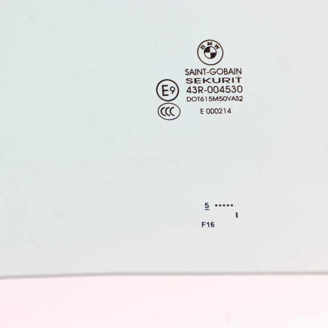  Window Glass BMW X6 F16 F86 Side Window Door Rear Right O/S AS2 - SKU 7292910 - Part number 7292910