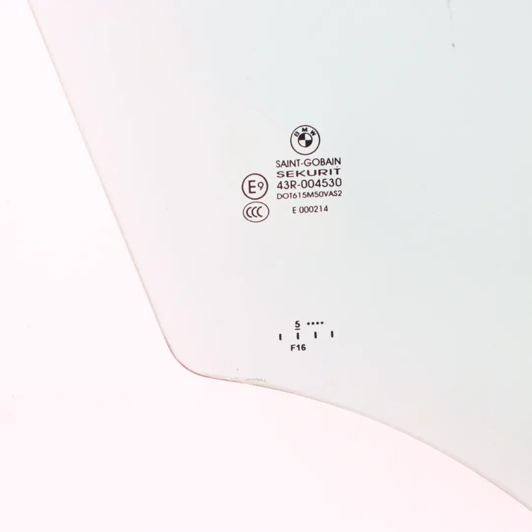 Vitre De Porte Latérale Avant Droite AS2 pour BMW X6 F16 F86 à propos du numéro de pièce 7292914 BMW X6 F16 F86 Vitre De Porte Latérale Avant Droite AS2 - SKU 7292914 - Numéro de pièce 7292914