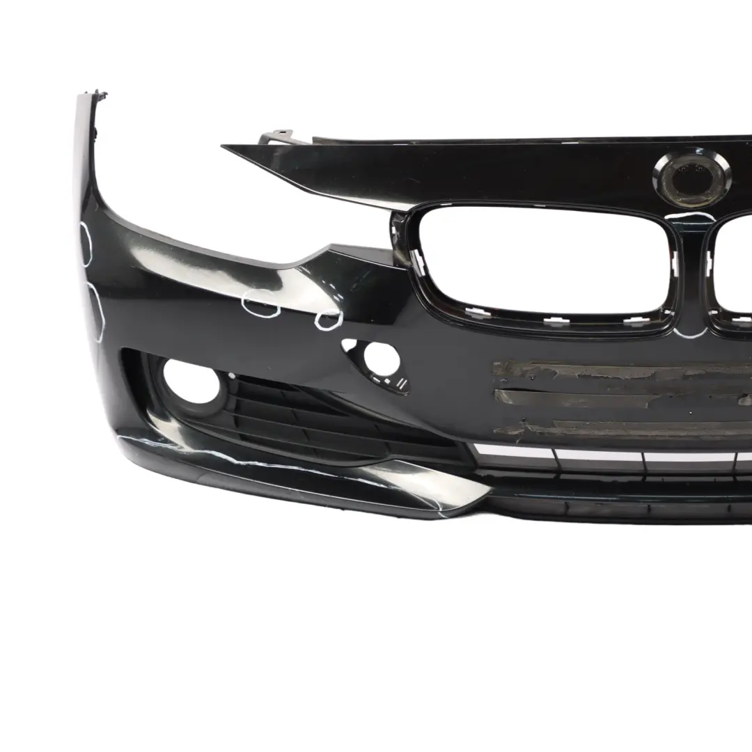 BMW F30 F31 Front Bumper Complete Trim Panel Black Sapphire Metallic - 475 - SKU 7292991-BS - Part number 7292991