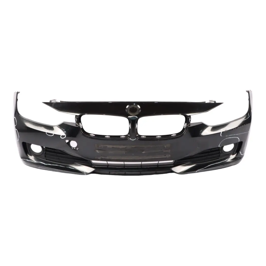 BMW F30 F31 Front Bumper Complete Trim Panel Black Sapphire Metallic - 475 - SKU 7292991-BS - Part number 7292991