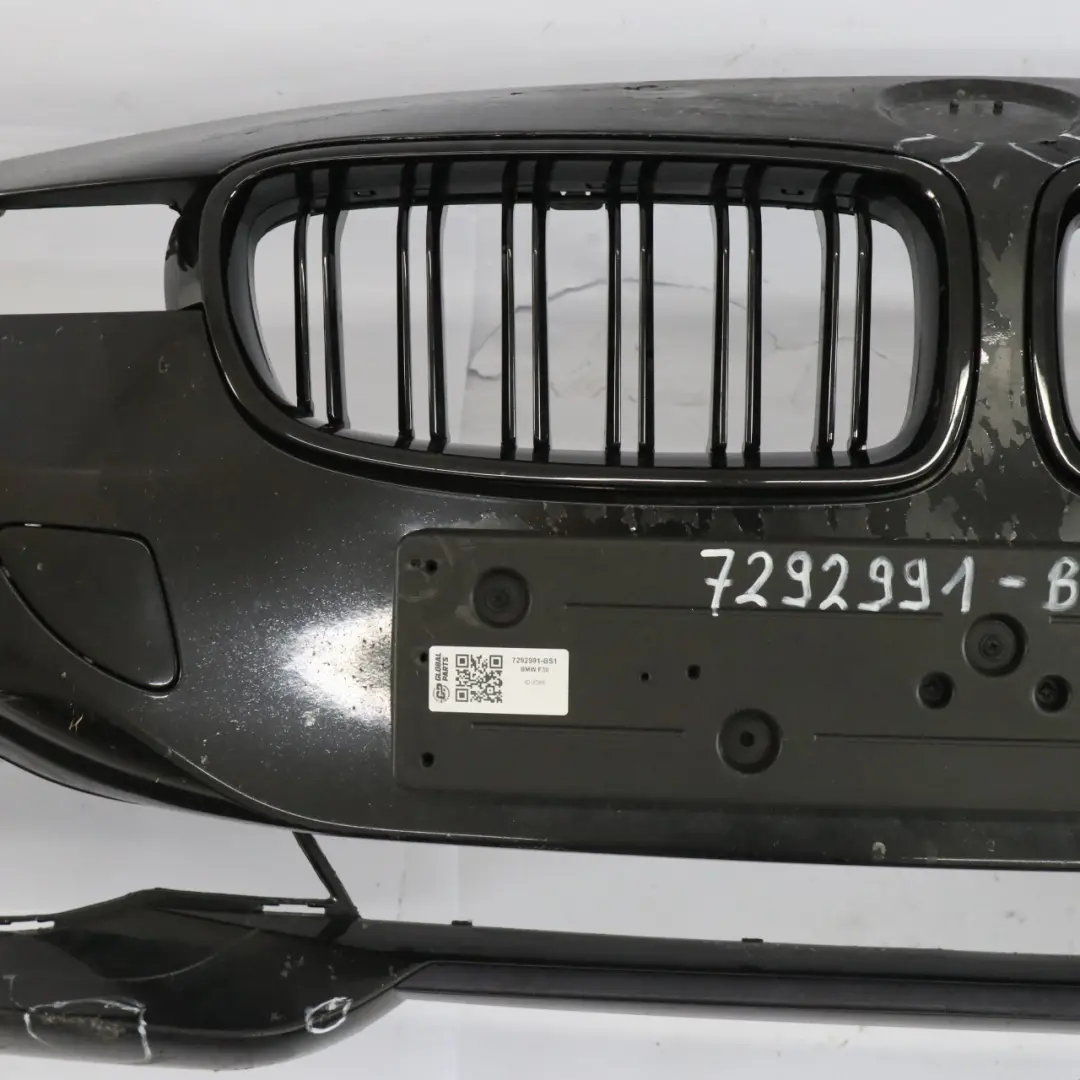 BMW F30 F31 Front Bumper Trim Panel Black Sapphire Metallic - 475 - SKU 7292991-BS1 - Part number 7292991